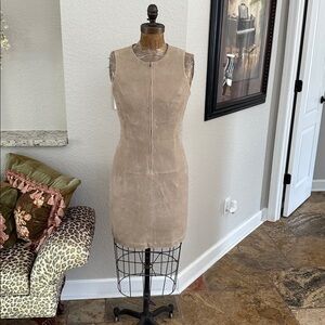 Theory Beige Suede Karisse Dress Size 4